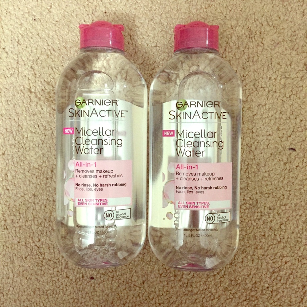 Garnier skinactive micellar cleasing water.